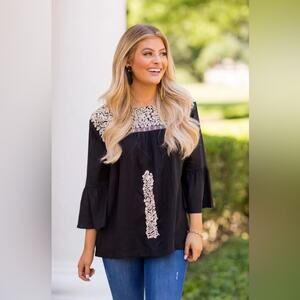 J. Marie The Amanda Long Sleeve Top Size S